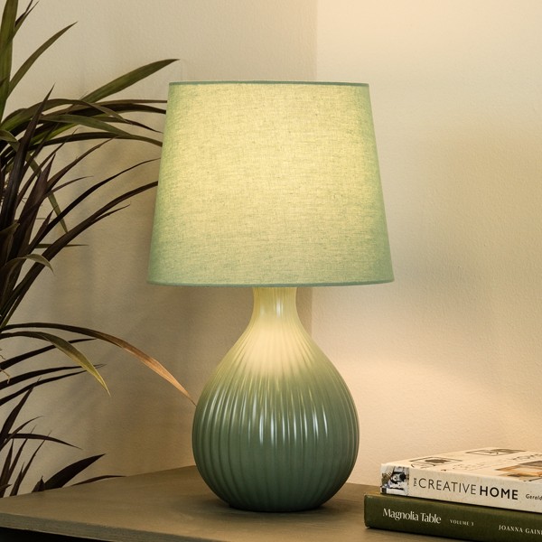 مصباح طاولة تيمبو أخضر 45×25 سم