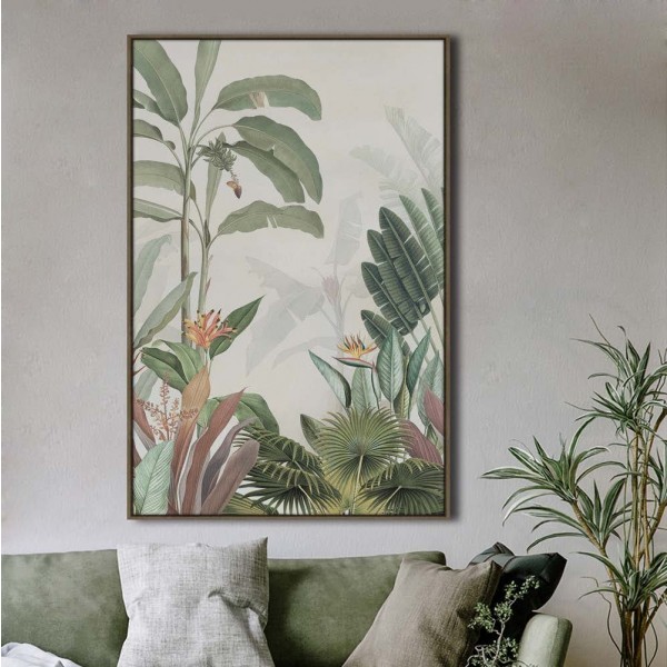 لوحة فنية بإطار بيس خضراء 120×80 سم