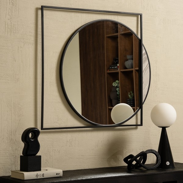 مرآة ستون سوداء 70×77.5 سم