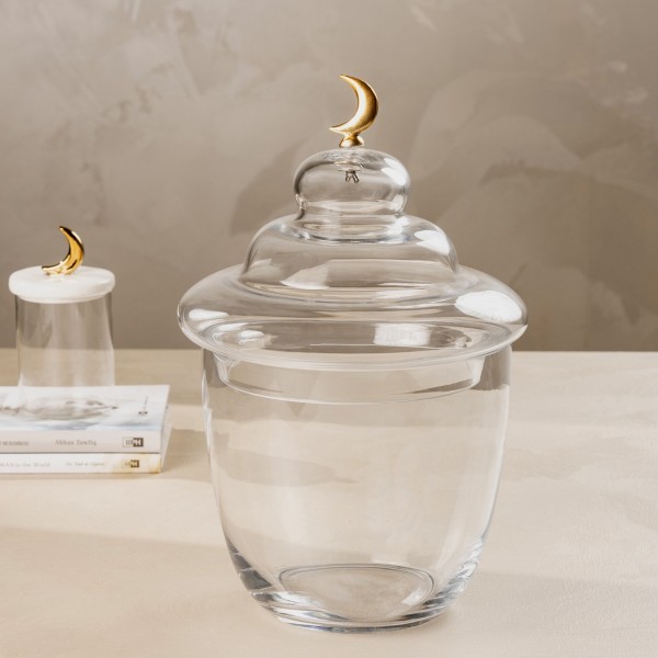 بونبونيرة زجاجية بركة شفافة 20.5×20.5×40 سم
