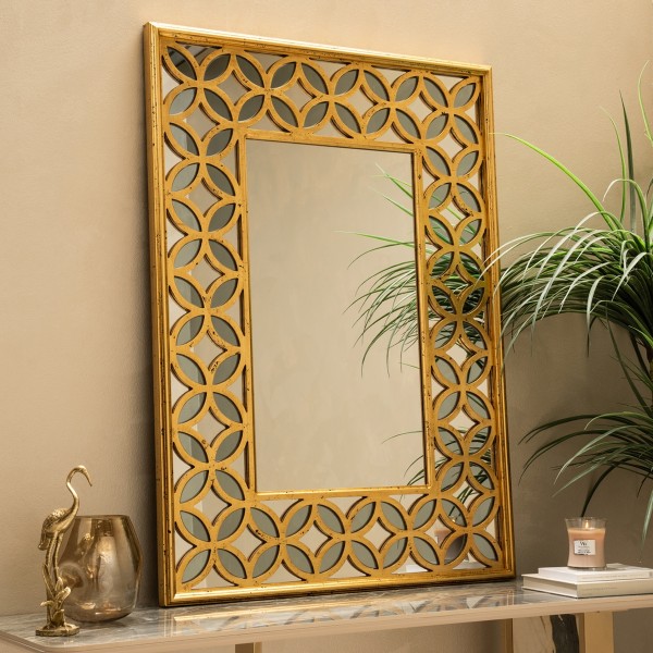 مرآة الغارفي ذهبية 121.5×88.5×3.5 سم