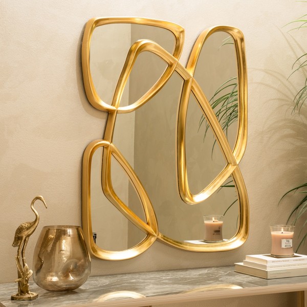 مرآة تانجليد ذهبية 89×68.5×4 سم