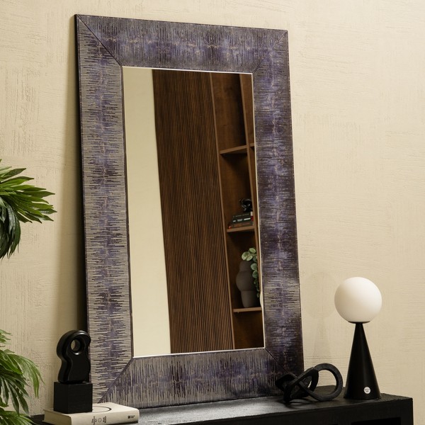 مرآة مستطيلة إيريس فضية 80×120×1.6 سم