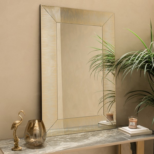مرآة مستطيلة إيريس ذهبية 80×120×1.6 سم