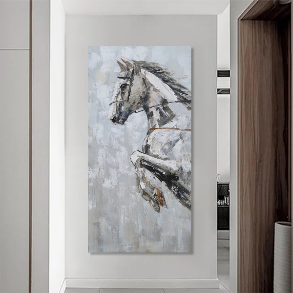 لوحة زيتية كابال بيضاء 70×140 سم