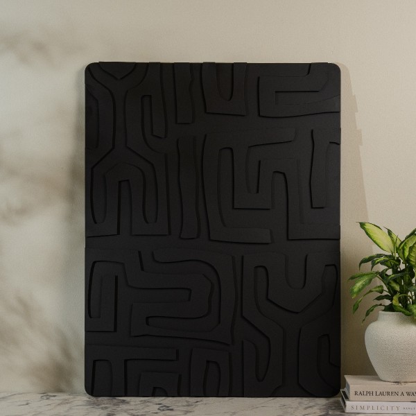 قطعة فنية جدارية شادو سوداء 75×100 سم