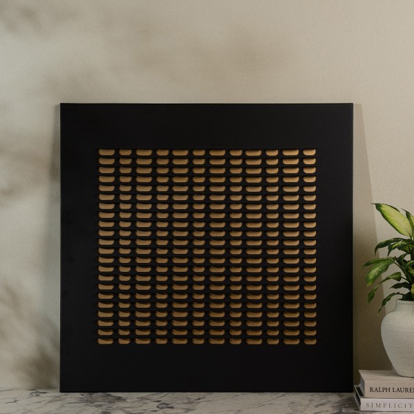 قطعة فنية جدارية راين سوداء 80×80 سم