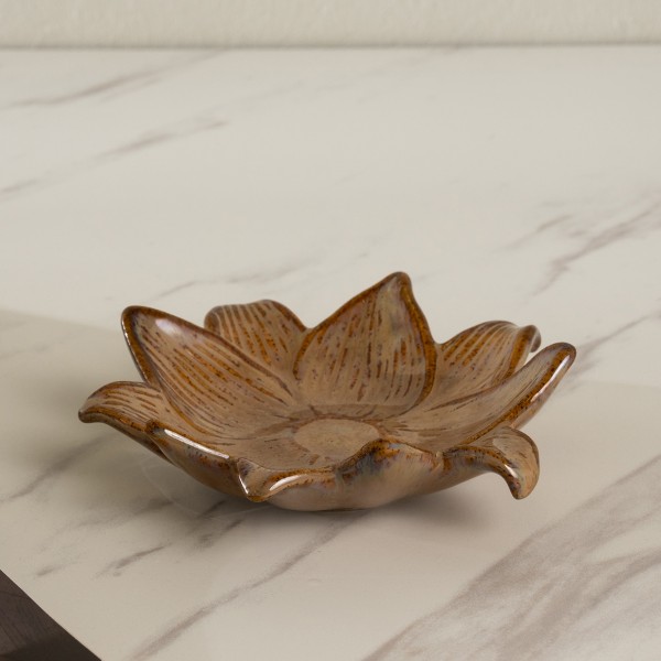 طبق ديكور أيلا بني 16×15.3×4.5 سم