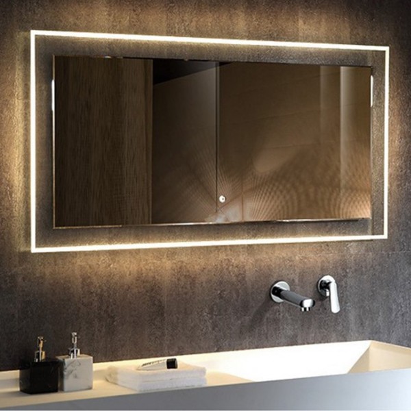 مرآة حائط لارز مع إضاءة