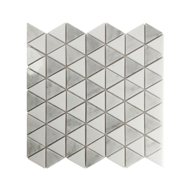 موزاييك تريانجل حجري أبيض 28 × 28 سم - قطعة واحدة