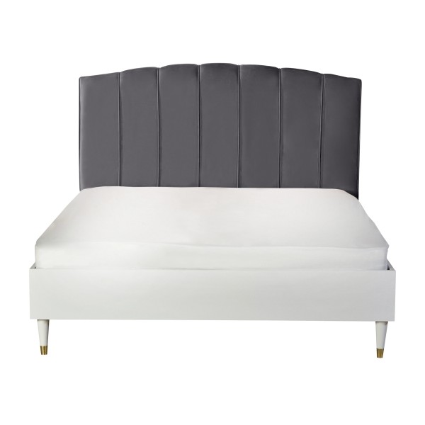 سرير نيو كلوي 180×200 أبيض/رمادي