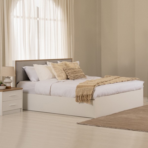 سرير إنزو 180×200 باللون الأبيض/البلوط