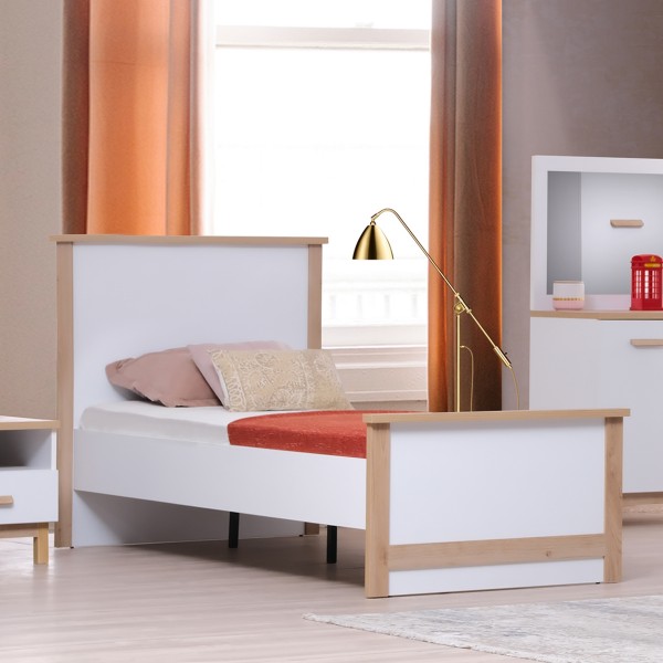 سرير لندن جونيور للأطفال 90×200 بلوط/أبيض