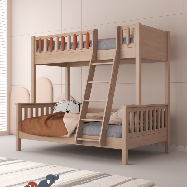 سرير بطابقين للأطفال تيراميسو 90×200/120×200 بلوط/برتقالي