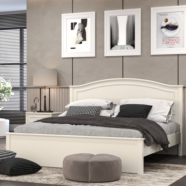 سرير جيف 180×200 أبيض