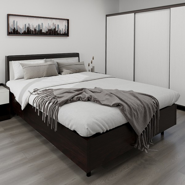 سرير بريمو 180×200 بلون الجوز الداكن/أبيض