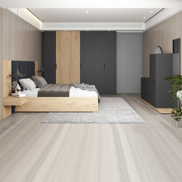 طقم غرفة نوم أوساكا 180 × 200 مع خزانة ملابس